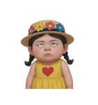 黄色のぽっちゃり少女 (NT)（個別スタンプ：40）