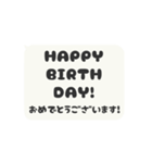 ▶️動く⬛LINEフキダシ❶⬛モノクロ（個別スタンプ：20）