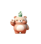 植物クマは日向ぼっこ中（個別スタンプ：17）