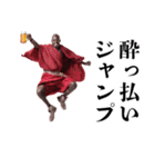 飲みに誘うマサイ族【酒・ビール・酒クズ】（個別スタンプ：18）