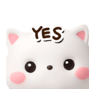 シロネコすたんぷ☆3D【どアップ】（個別スタンプ：8）