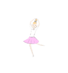 おどる女の子（個別スタンプ：1）