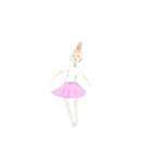 おどる女の子（個別スタンプ：3）