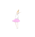 おどる女の子（個別スタンプ：4）