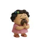 怒りっぽいブルドッグママ (NT)（個別スタンプ：3）