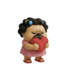 怒りっぽいブルドッグママ (NT)（個別スタンプ：35）