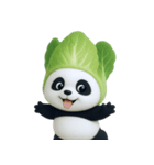 野菜頭のパンダ (NT)（個別スタンプ：6）