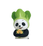 野菜頭のパンダ (NT)（個別スタンプ：8）