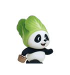 野菜頭のパンダ (NT)（個別スタンプ：9）