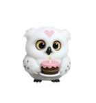 白い魔法のフクロウ (NT)（個別スタンプ：3）