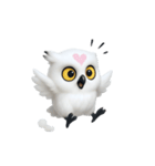 白い魔法のフクロウ (NT)（個別スタンプ：7）