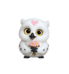 白い魔法のフクロウ (NT)（個別スタンプ：12）