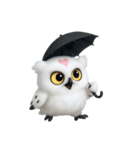 白い魔法のフクロウ (NT)（個別スタンプ：15）