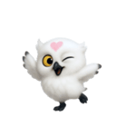 白い魔法のフクロウ (NT)（個別スタンプ：18）