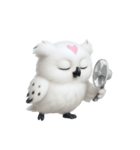 白い魔法のフクロウ (NT)（個別スタンプ：19）