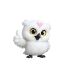 白い魔法のフクロウ (NT)（個別スタンプ：23）