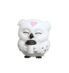 白い魔法のフクロウ (NT)（個別スタンプ：25）
