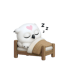 白い魔法のフクロウ (NT)（個別スタンプ：27）