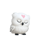 白い魔法のフクロウ (NT)（個別スタンプ：33）