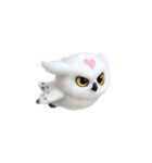 白い魔法のフクロウ (NT)（個別スタンプ：35）