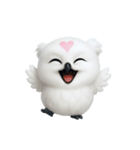 白い魔法のフクロウ (NT)（個別スタンプ：36）
