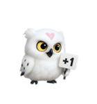 白い魔法のフクロウ (NT)（個別スタンプ：40）