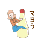 淡いレトロ女子ぃず4【ダジャレ】（個別スタンプ：17）