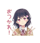 ふんわり女子中学生★浴衣でお祭り（個別スタンプ：3）