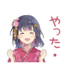 ふんわり女子中学生★浴衣でお祭り（個別スタンプ：8）