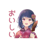 ふんわり女子中学生★浴衣でお祭り（個別スタンプ：12）