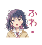 ふんわり女子中学生★浴衣でお祭り（個別スタンプ：18）