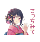 ふんわり女子中学生★浴衣でお祭り（個別スタンプ：34）