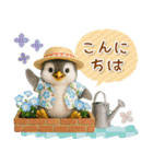癒しペンギンの「夏」の毎日（個別スタンプ：3）