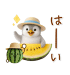 癒しペンギンの「夏」の毎日（個別スタンプ：6）