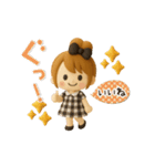 【3D】動く♡毎日使える♡おだんごガール（個別スタンプ：2）
