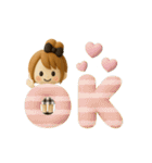【3D】動く♡毎日使える♡おだんごガール（個別スタンプ：3）