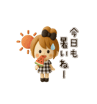 【3D】動く♡毎日使える♡おだんごガール（個別スタンプ：5）