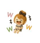 【3D】動く♡毎日使える♡おだんごガール（個別スタンプ：13）