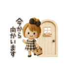 【3D】動く♡毎日使える♡おだんごガール（個別スタンプ：16）