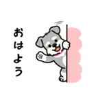シュナウザーと毎日使えるゆるスタンプ（個別スタンプ：1）