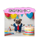 パグの激しい感情表現スタンプ！（個別スタンプ：6）