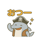 シュールな海賊のイルカのスタンプ 001（個別スタンプ：9）
