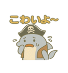 シュールな海賊のイルカのスタンプ 001（個別スタンプ：24）