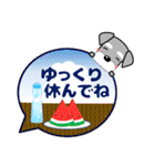 優しい大人の気づかいシュナウザー 夏編（個別スタンプ：9）