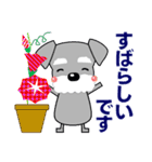 優しい大人の気づかいシュナウザー 夏編（個別スタンプ：28）