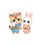 夏祭りポニャン＆ぽしゅ♡ゆるかわスタンプ（個別スタンプ：2）