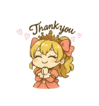 お嬢様のミニキャラスタンプ1（個別スタンプ：2）