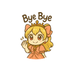 お嬢様のミニキャラスタンプ1（個別スタンプ：4）