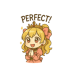 お嬢様のミニキャラスタンプ1（個別スタンプ：5）