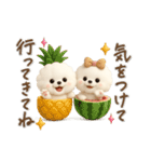ビションフリーゼ♪夏！立体、3D（個別スタンプ：25）
